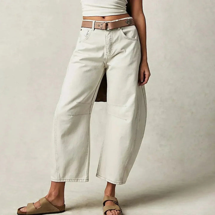 Comfortabele Wijde Broek Voor Dames Met Relaxte Pasvorm — afbeelding 5