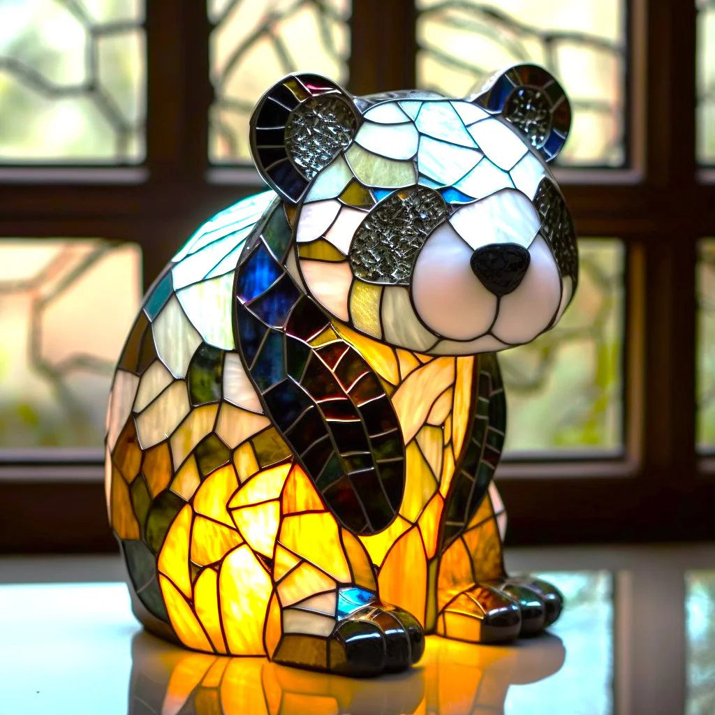 Tafellamp van gebrandschilderd glas dier decoratieve verlichting