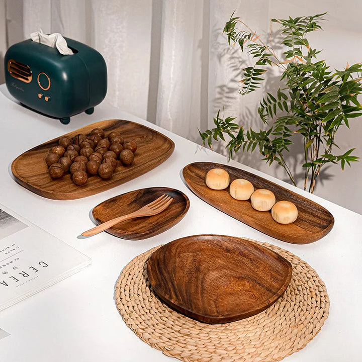 WoodElegance - Houten Borden Set | Handgemaakt, Duurzaam & Perfect voor Serveren