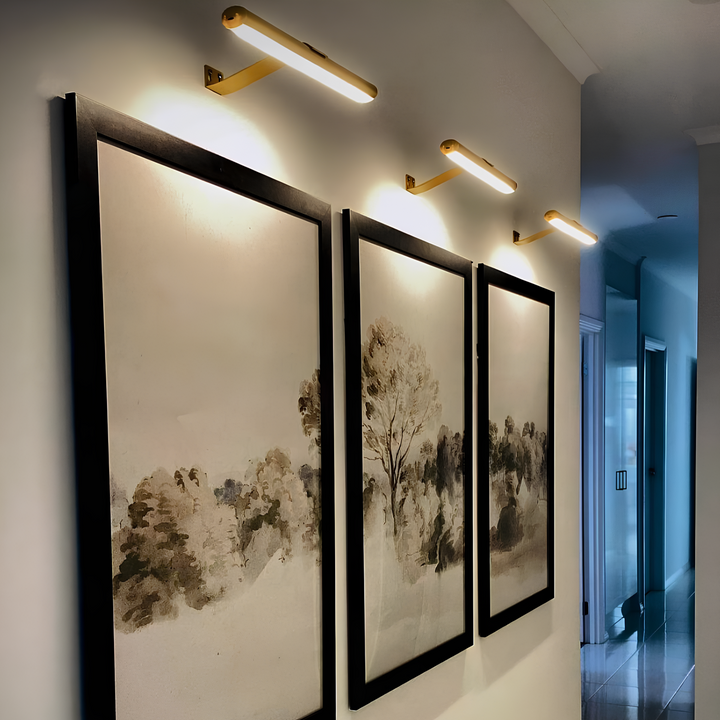 Wandlamp in galeriestijl