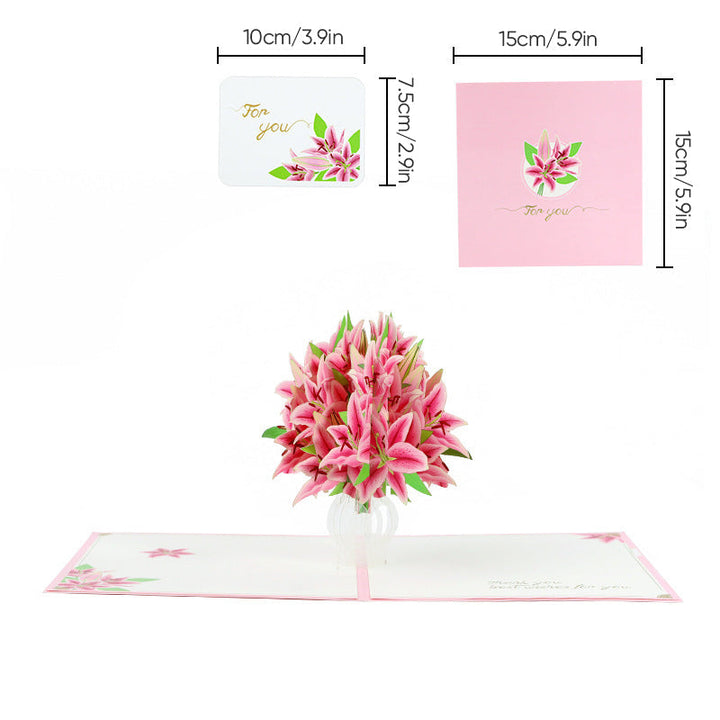 Moederdag 3D-bloemenkaart, uniek aandenken voor haar