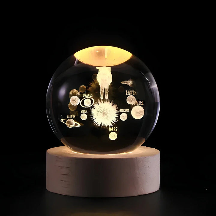 Kosmische kristallen bol-lamp, magische LED-woondecoratie