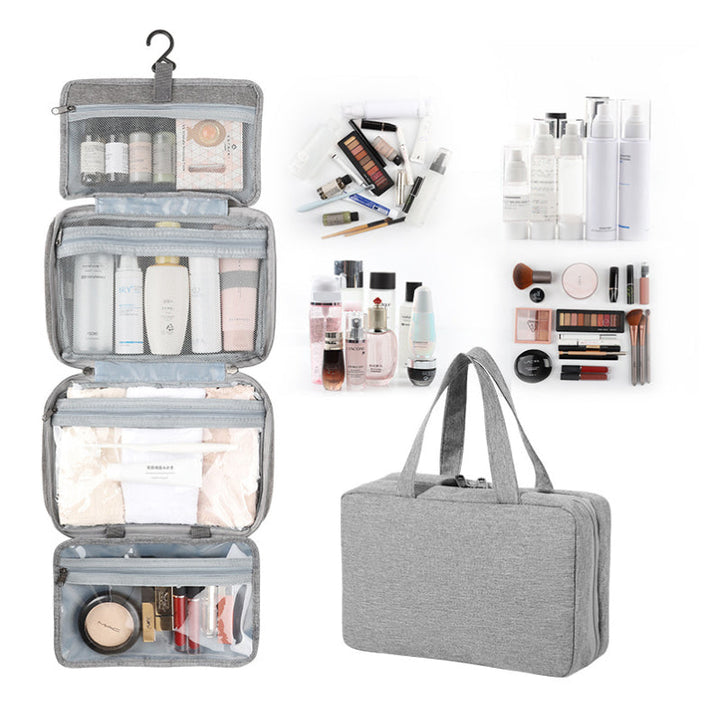 Travelique reisorganizer voor cosmetica | Compact en waterdicht | Met 4 vakken en 360° haak | Voor dames en heren