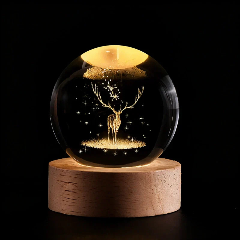 Kosmische kristallen bol-lamp, magische LED-woondecoratie