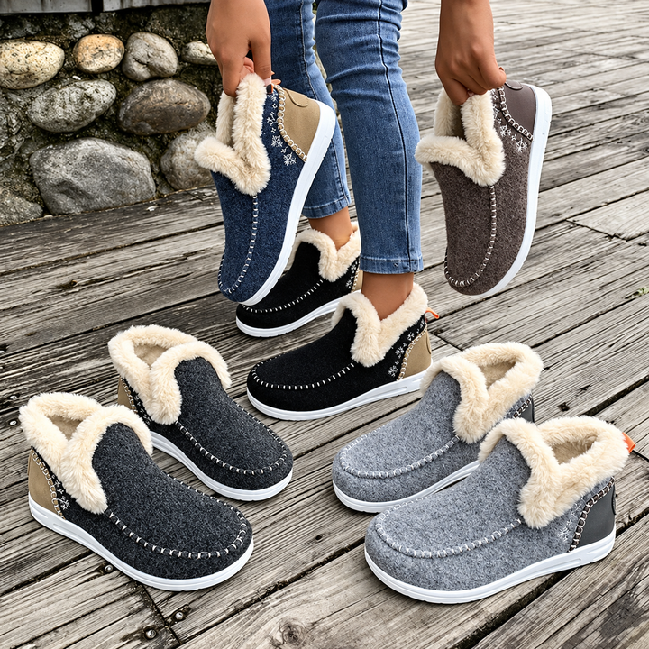 Instapsneakers voor dames met pluche voering