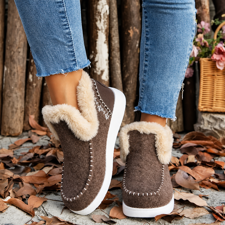 Instapsneakers voor dames met pluche voering