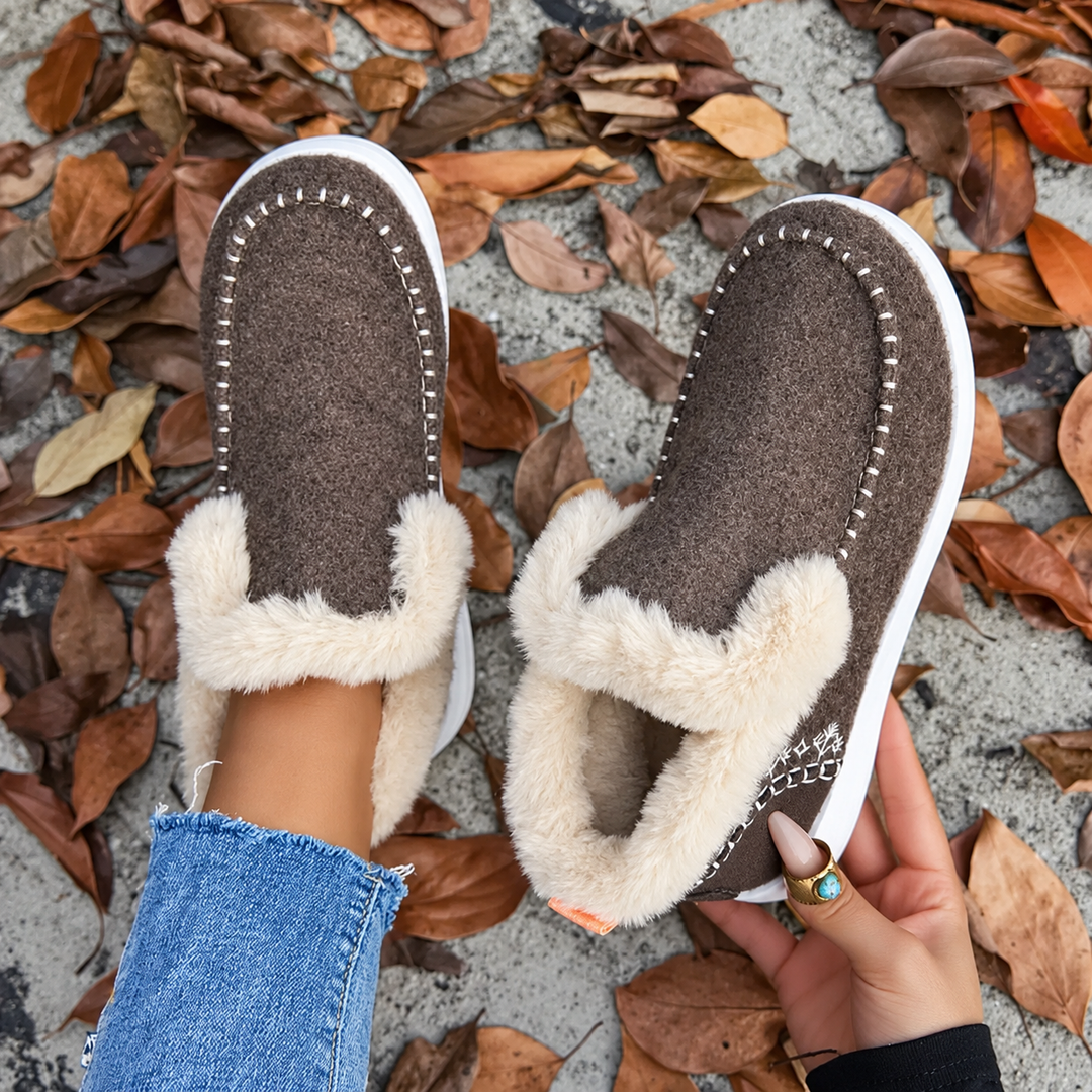 Instapsneakers voor dames met pluche voering