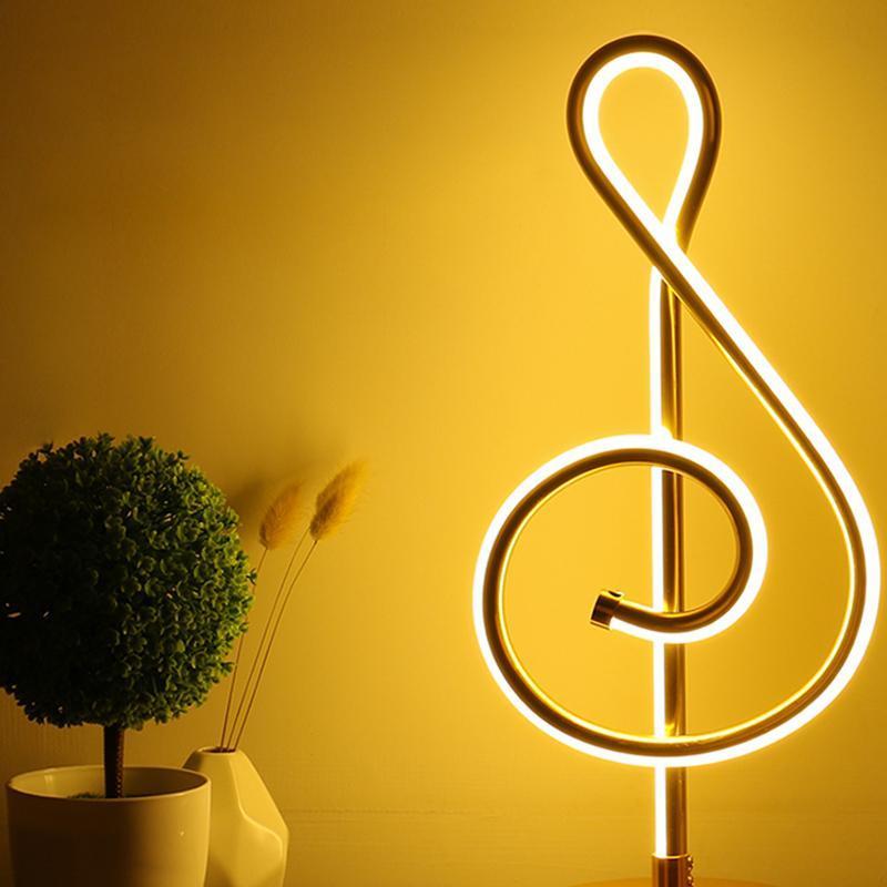 LumiNote - Handgemaakte Muzikale LED Lamp met Elegant Design & Verstelbaar Licht