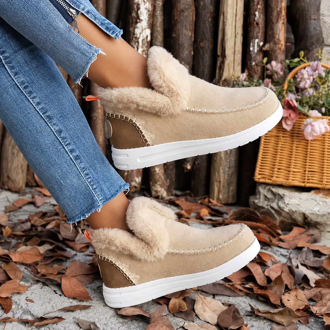 Instapsneakers voor dames met pluche voering