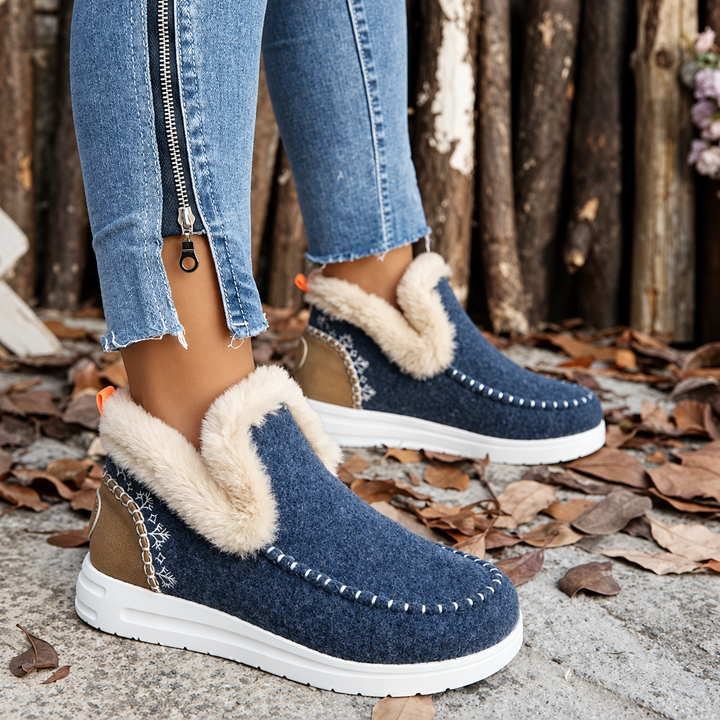 Instapsneakers voor dames met pluche voering