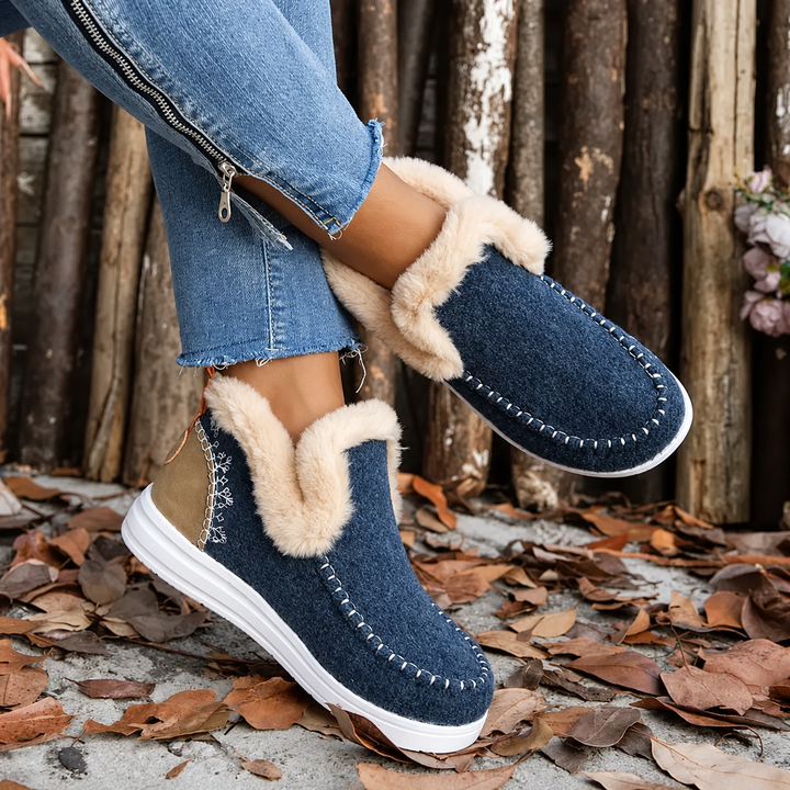 Instapsneakers voor dames met pluche voering