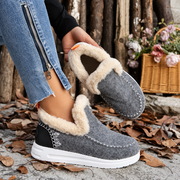 Instapsneakers voor dames met pluche voering