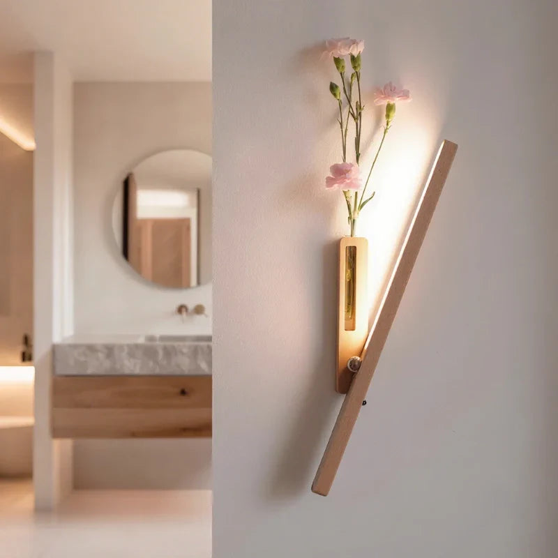 Wandlampen met ingebouwde vaas en instelbare gloed