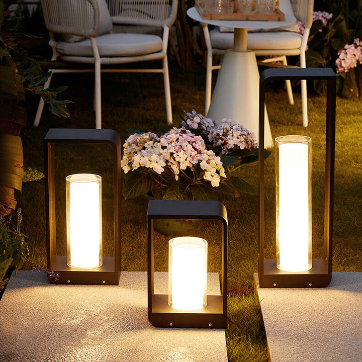 Vierkante LED-buitenlamp, moderne tuin- en terrasverlichting