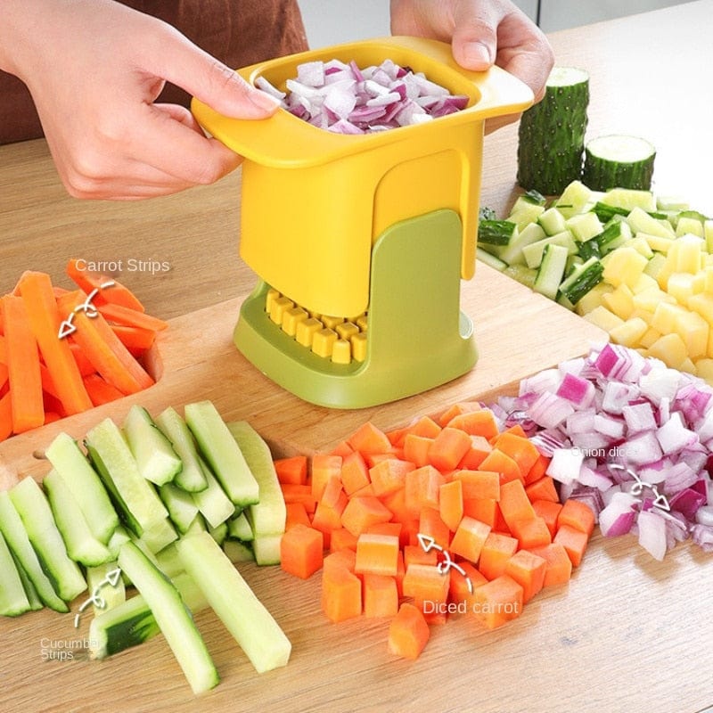 SliceKing - 2-in-1 Groentesnijder & Hakmachine voor Snel en Eenvoudig Snijden