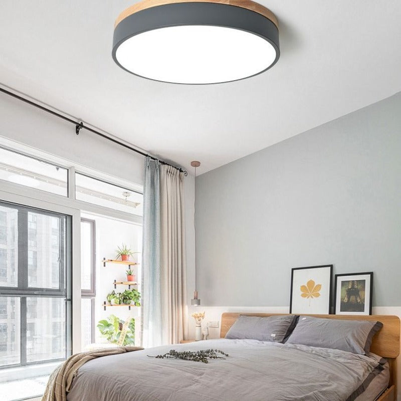 Slimme plafondlamp, rond dimbaar licht voor moderne kamers