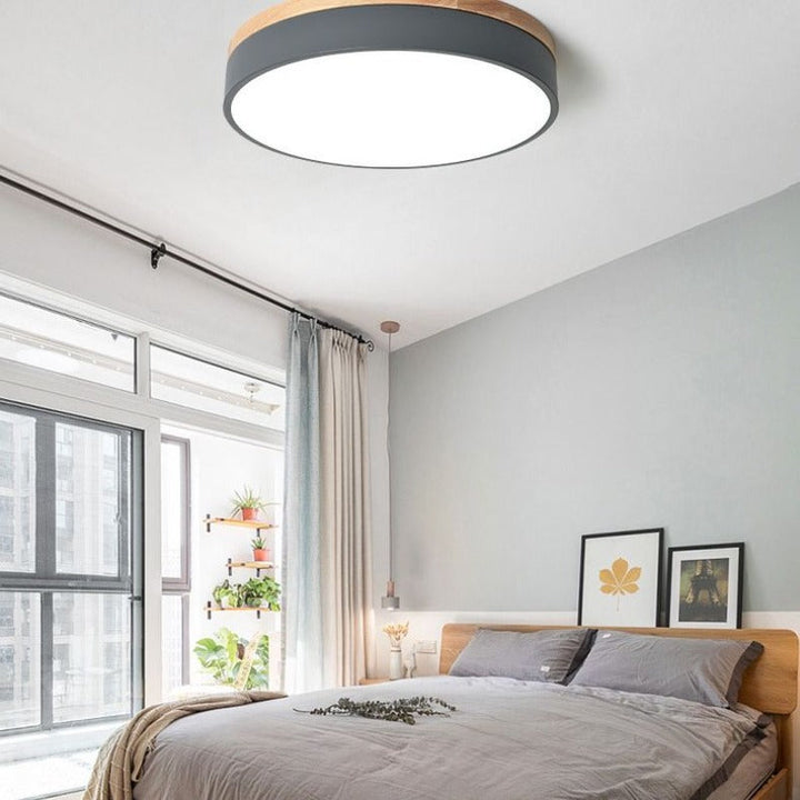 Slimme plafondlamp, rond dimbaar licht voor moderne kamers