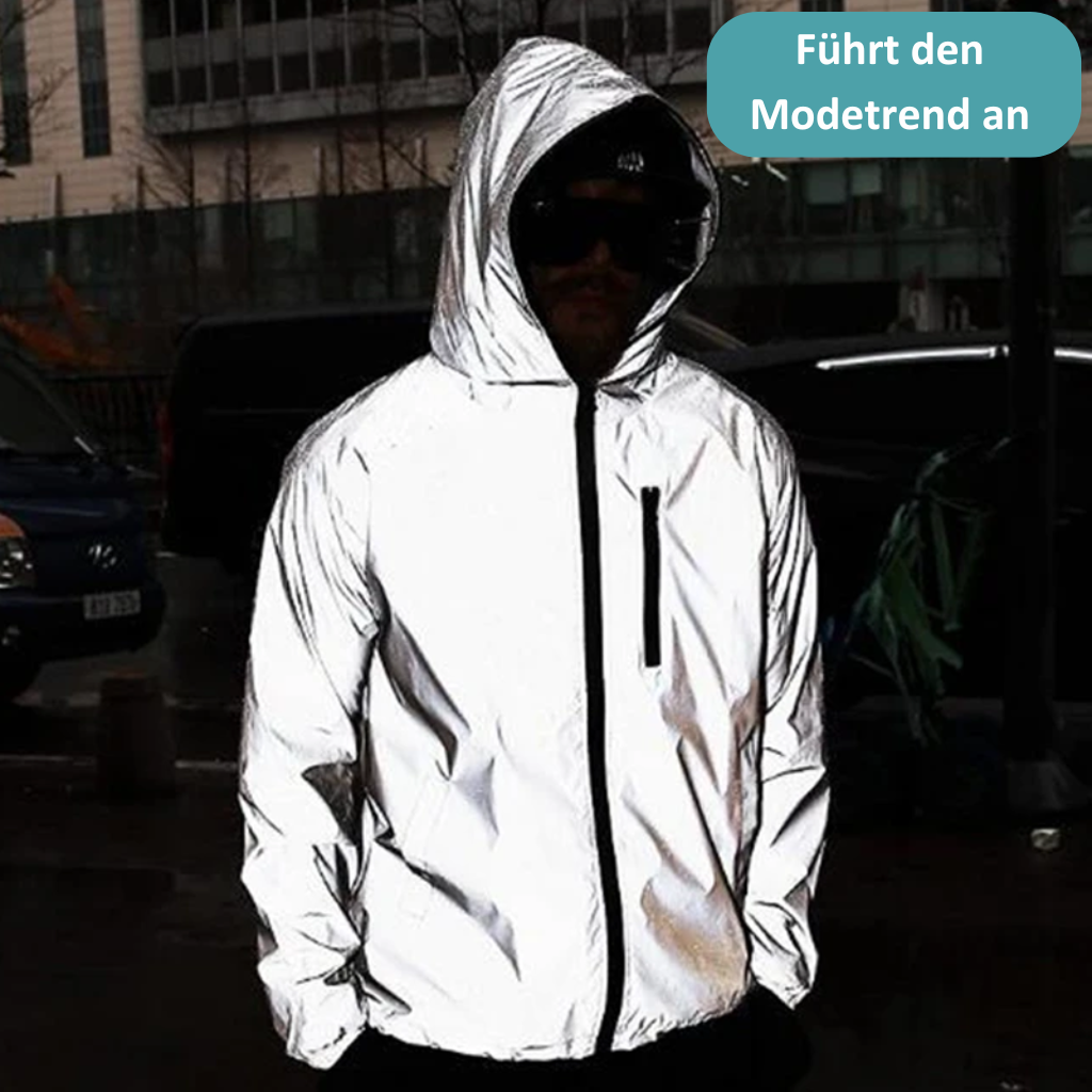 Sterk reflecterende en waterdichte unisex regenjas – LumiSafe