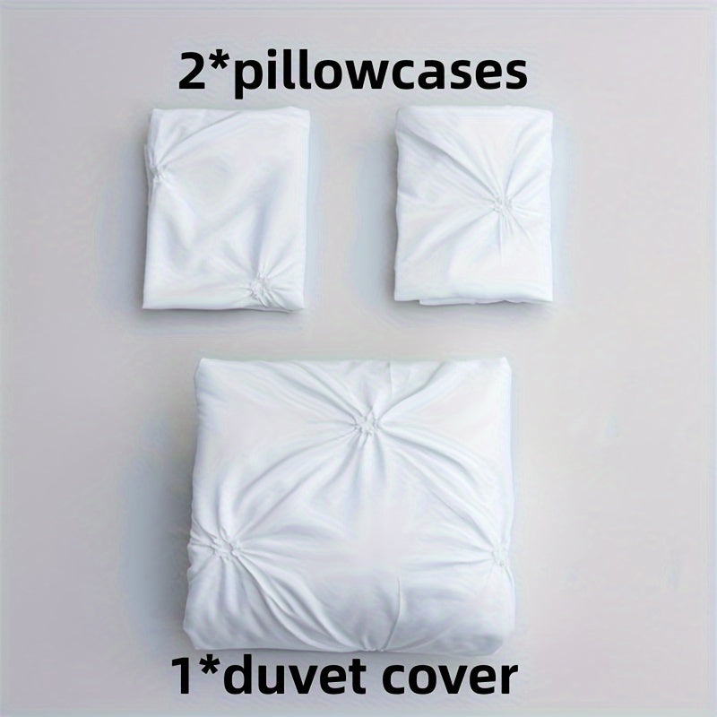 Elegante dekbedovertrekset met pintuck