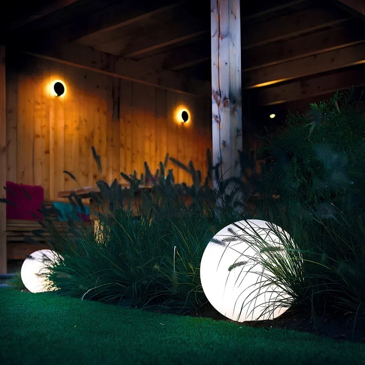 Bolvormige tuinlamp, kleurwisselende LED