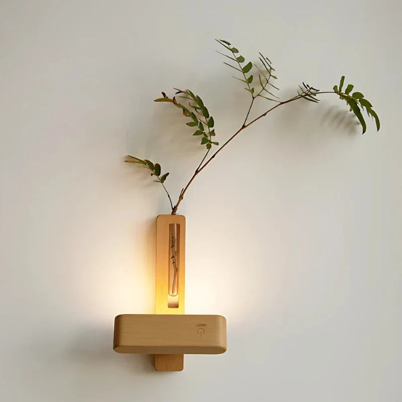 Wandlampen met ingebouwde vaas en instelbare gloed