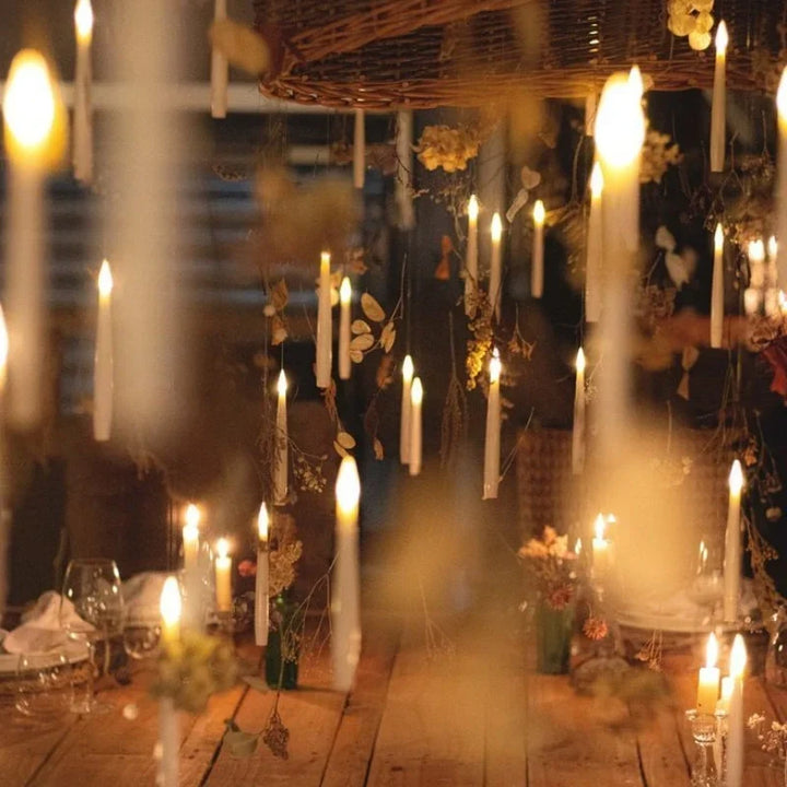 Betoverende set zwevende kaarsen, veilige LED-sfeerverlichting