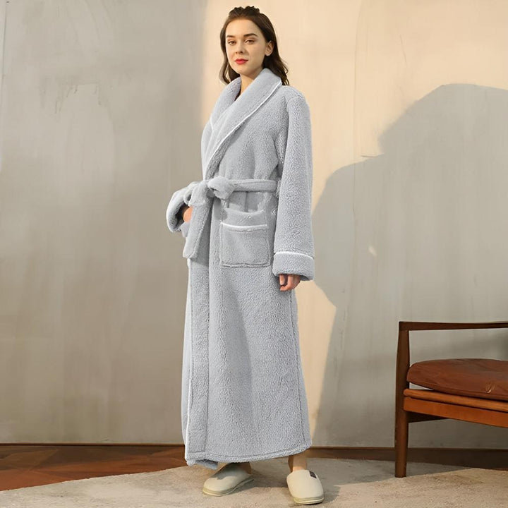 Elegante loungebadjas met strikceintuur