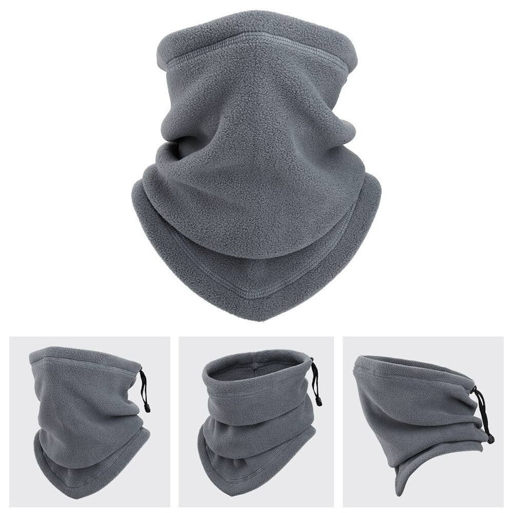 Fleece nekwarmer met trekkoord – bedekt hals en half gezicht