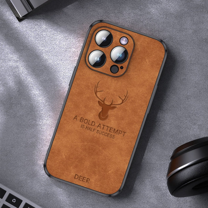 Luxe Hertenleren iPhone Hoes - Veltro