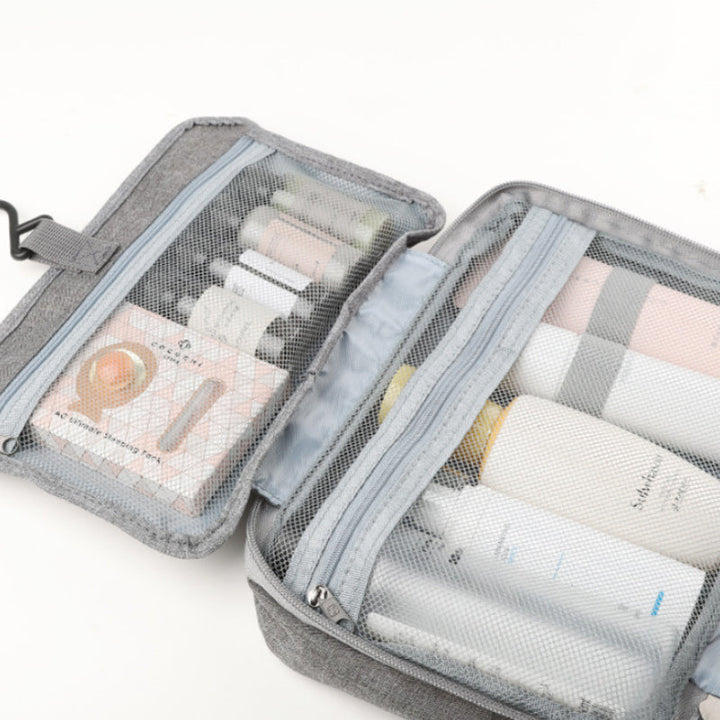 Travelique reisorganizer voor cosmetica | Compact en waterdicht | Met 4 vakken en 360° haak | Voor dames en heren