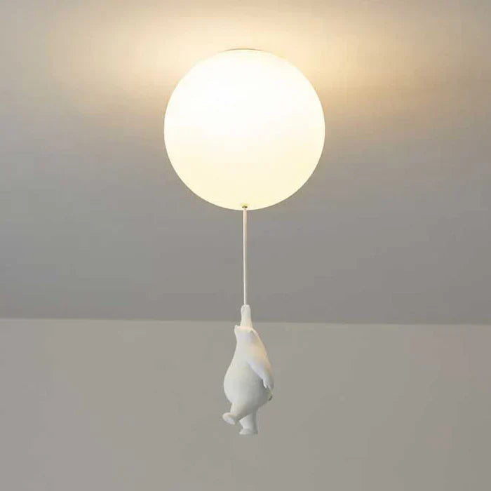 Kinderplafondlamp met beer en bal | CloudBea