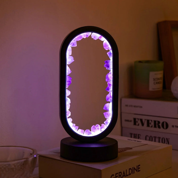 AmethystGlow - Handgemaakte Natuurlijke Kalmerende Amethist Lamp voor Ontspanning