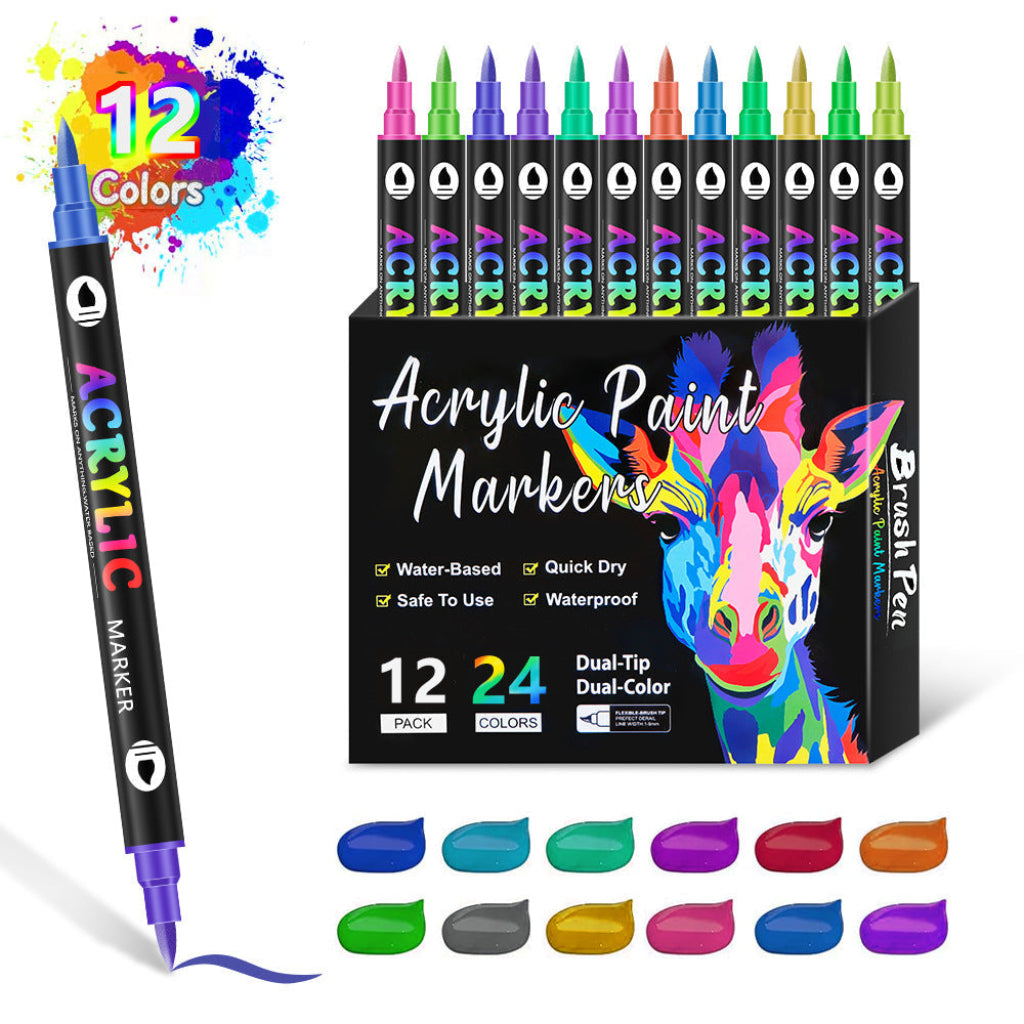 Double-headed Two-color Acrylic Marker Pen Children's Painting