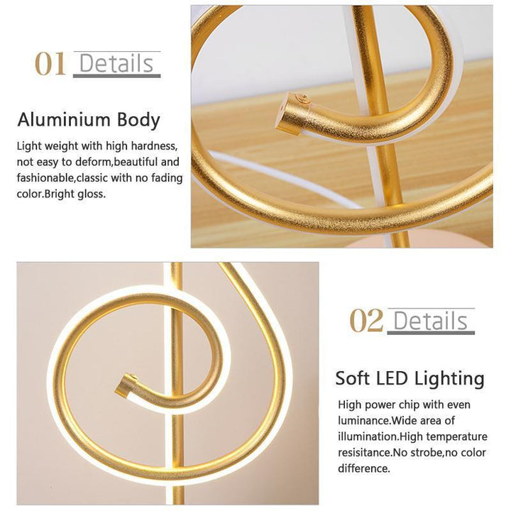 LumiNote - Handgemaakte Muzikale LED Lamp met Elegant Design & Verstelbaar Licht