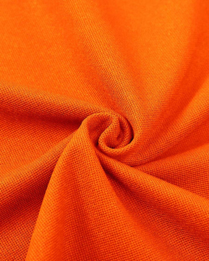 Oranje Polo Shirt met Contrasterende Afwerking voor Heren