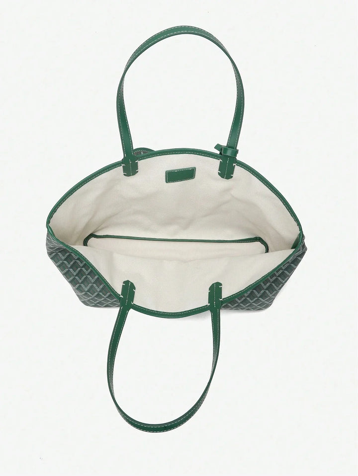 Casual Schoudertas van PVC voor Dames | Tote Bag | Grote Lichte Tas voor Studenten
