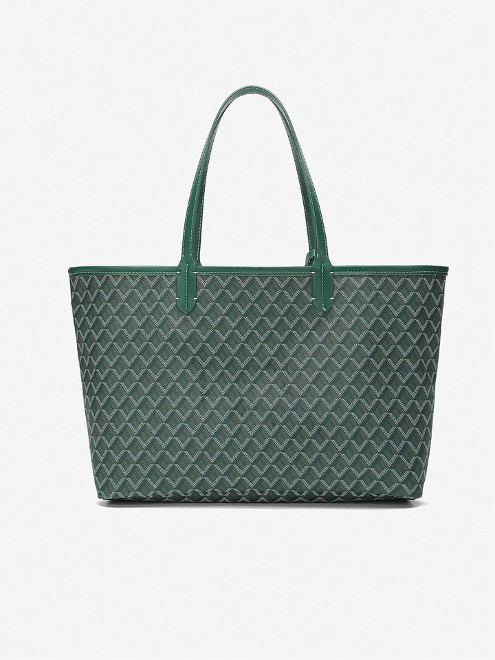 Casual Schoudertas van PVC voor Dames | Tote Bag | Grote Lichte Tas voor Studenten