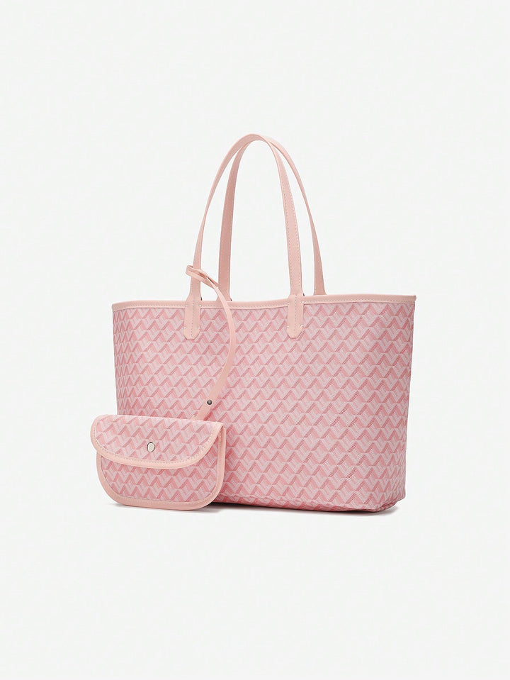 Casual Schoudertas van PVC voor Dames | Tote Bag | Grote Lichte Tas voor Studenten