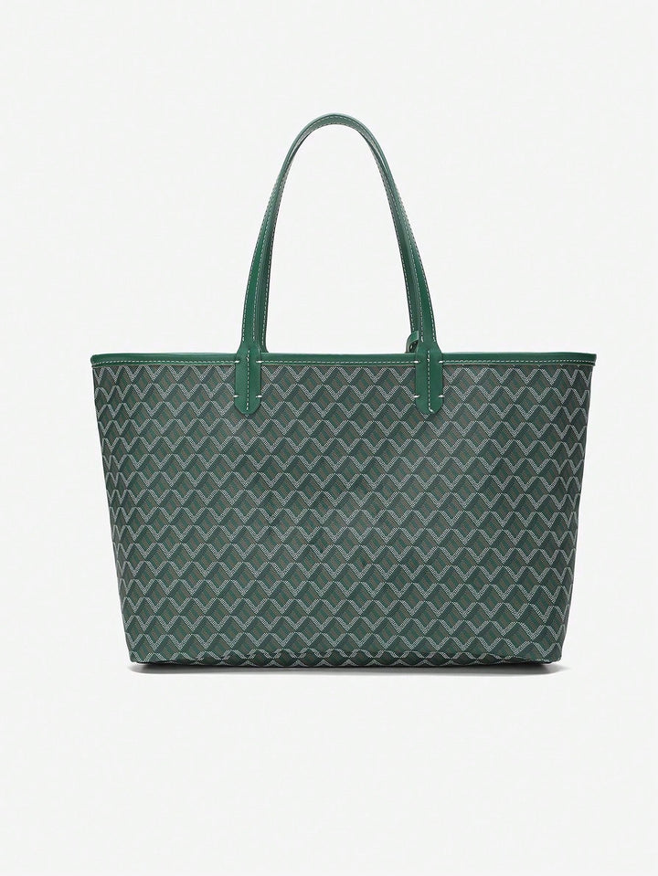 Casual Schoudertas van PVC voor Dames | Tote Bag | Grote Lichte Tas voor Studenten