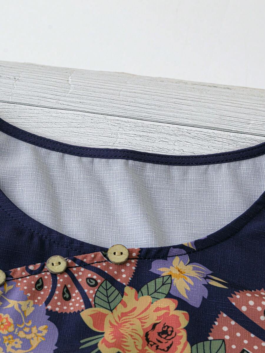 Rosana – Stijlvol Shirt met Korte Mouwen en Bloemenpatroon