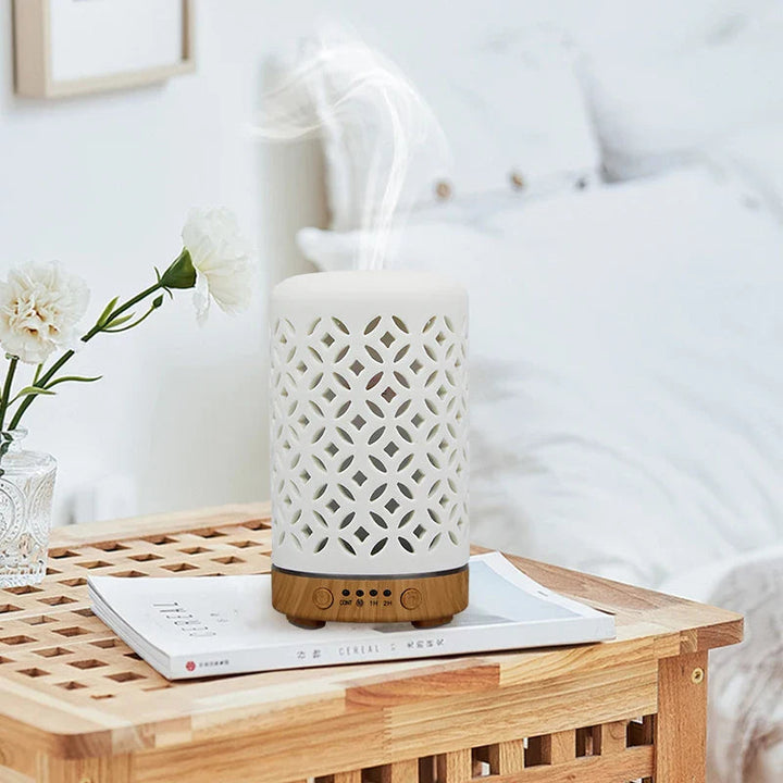 ZenLight - Stijlvolle Keramische Diffuser met LED Sfeerverlichting