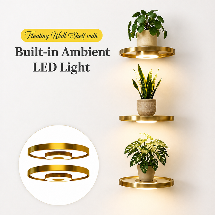 Glow-wandplank – zwevend LED-display voor een gezellige, opgeruimde look