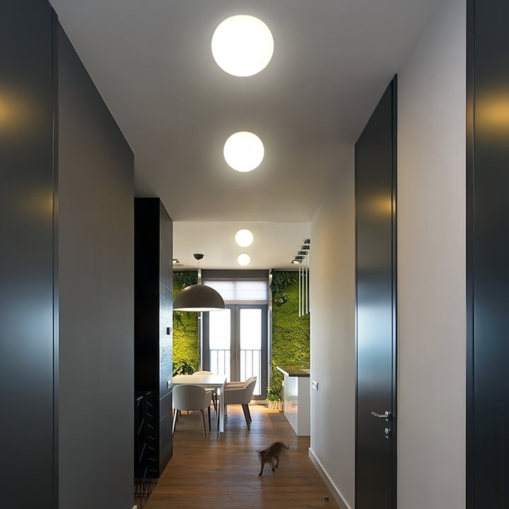 Eigentijdse bubbel-plafondlamp, ronde opbouwuitvoering