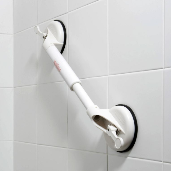 Verstelbare Handgreep met Zuignappen voor Badkamer en Toilet