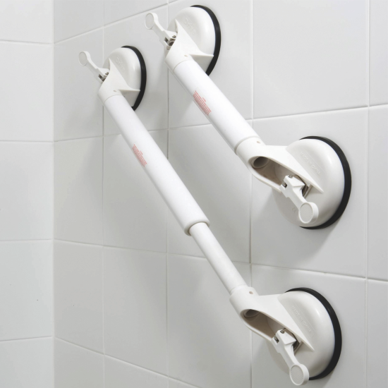 Verstelbare Handgreep met Zuignappen voor Badkamer en Toilet
