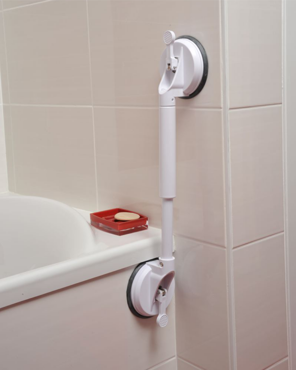 Verstelbare Handgreep met Zuignappen voor Badkamer en Toilet