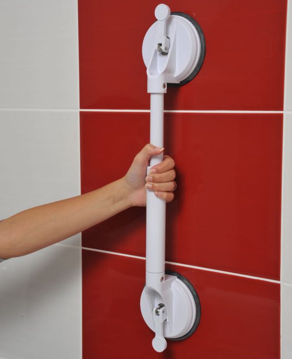 Verstelbare Handgreep met Zuignappen voor Badkamer en Toilet