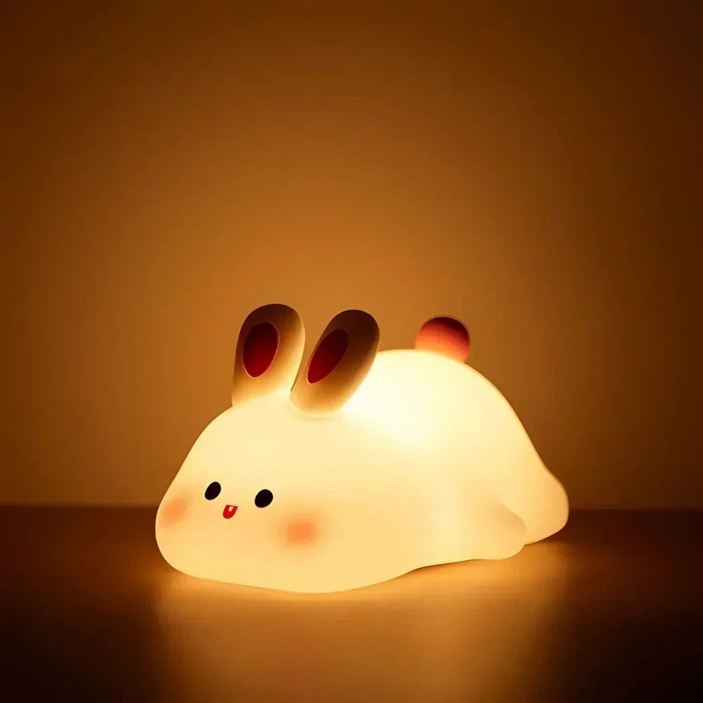 Schattig nachtlampje met figuurtje voor naast je bed, touchbediening, oplaadbare lamp
