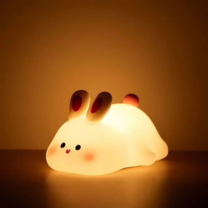 Schattige LED-nachtlamp, instelbare helderheid met slaaptimer