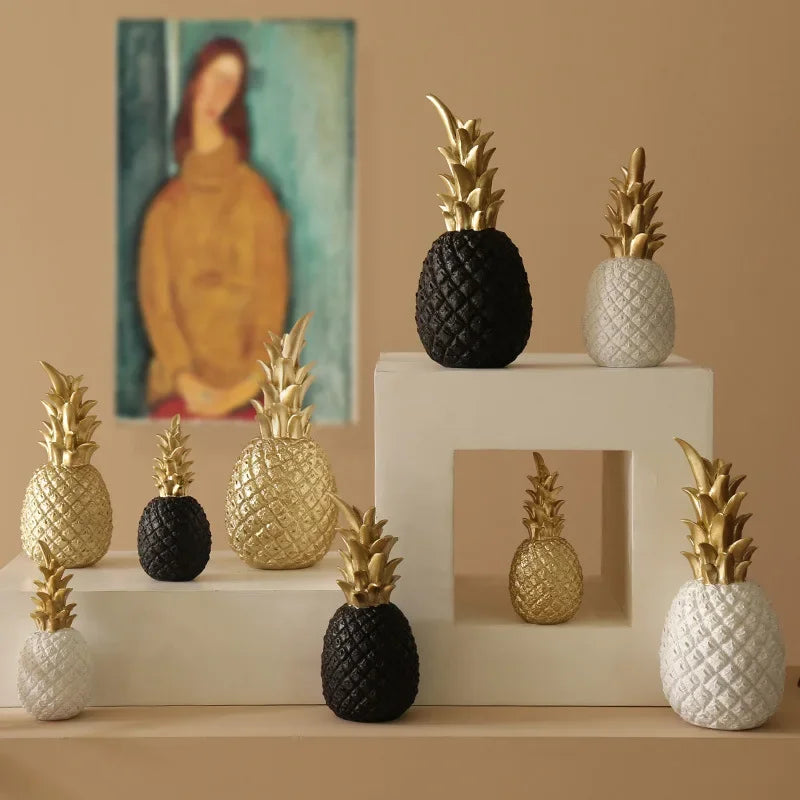 GoldenGlow - Gouden Ananas Decoratie Voor Luxe Interieurs